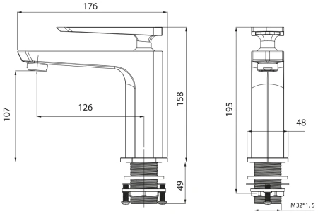 Смеситель для раковины Lemark Prizma (LM3906C)